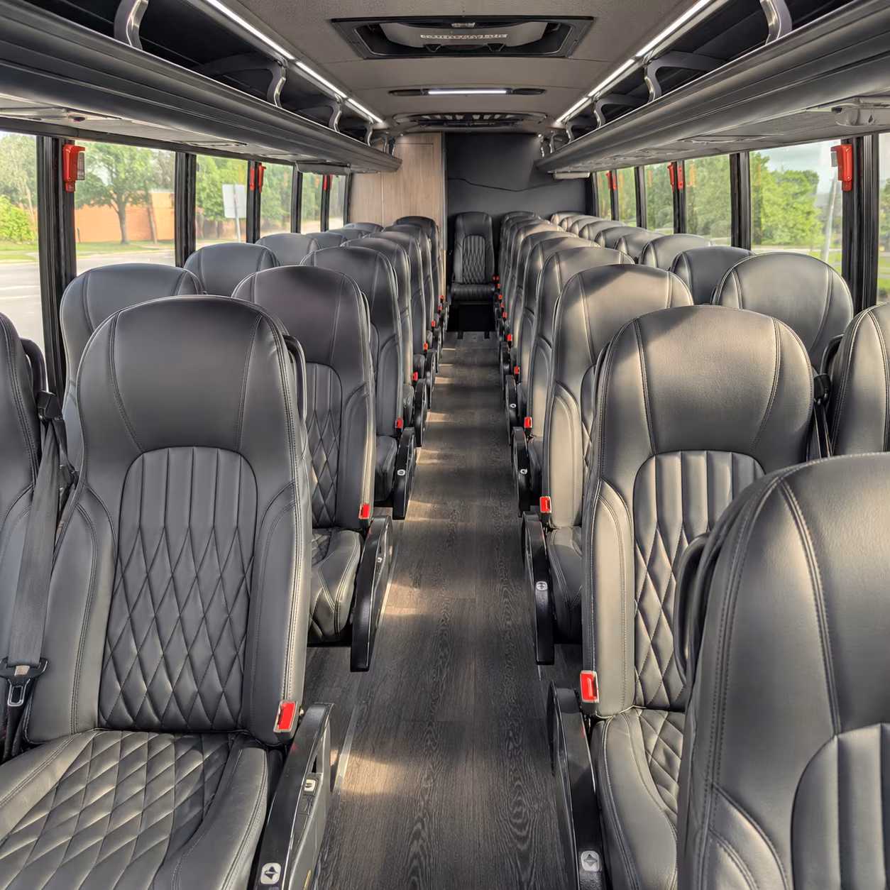 topeka 35 passenger minibus interior