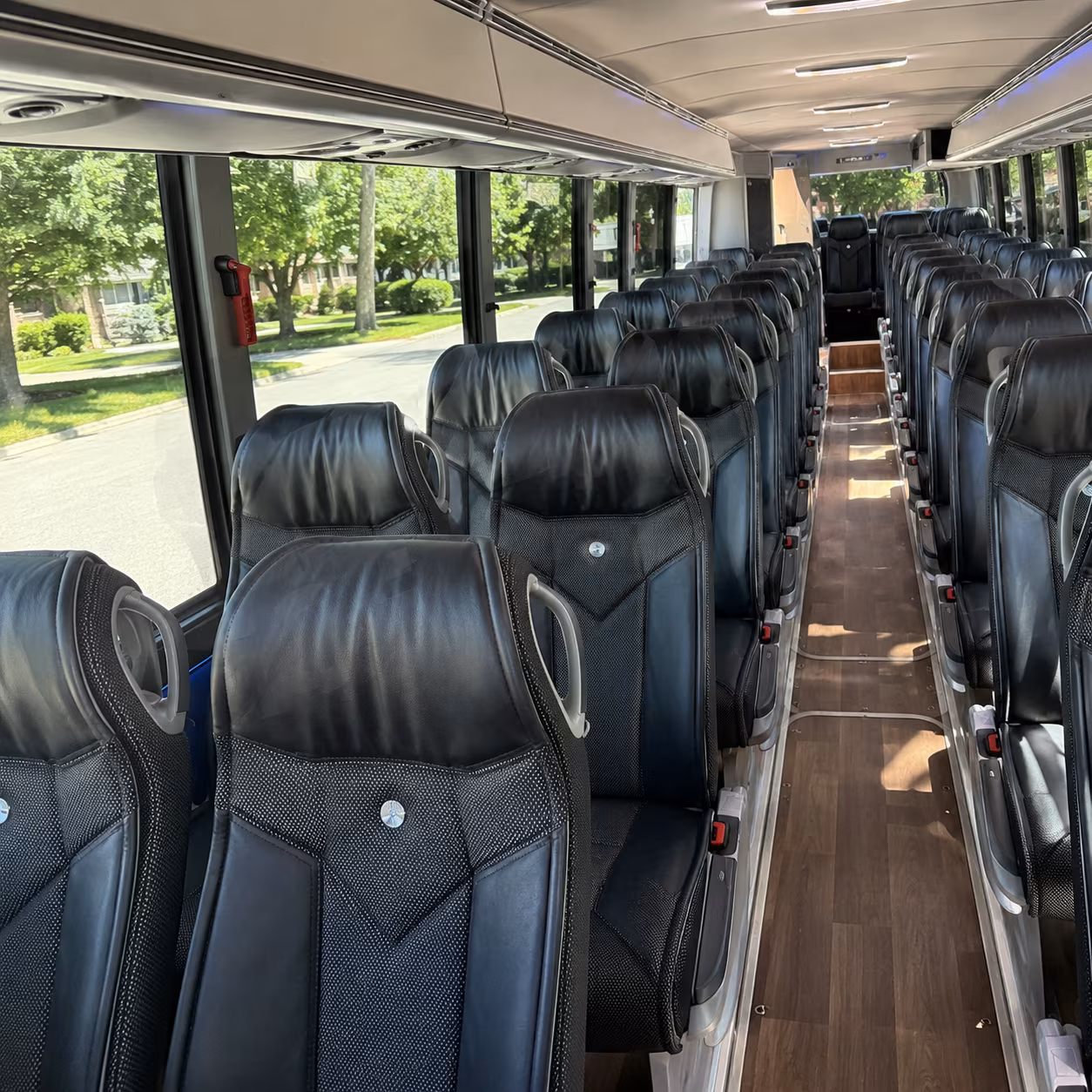 topeka 40 passenger charter bus inside