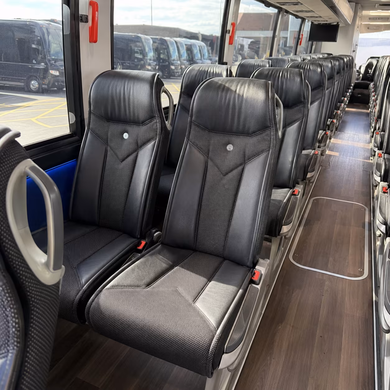 topeka 40 passenger charter bus interior
