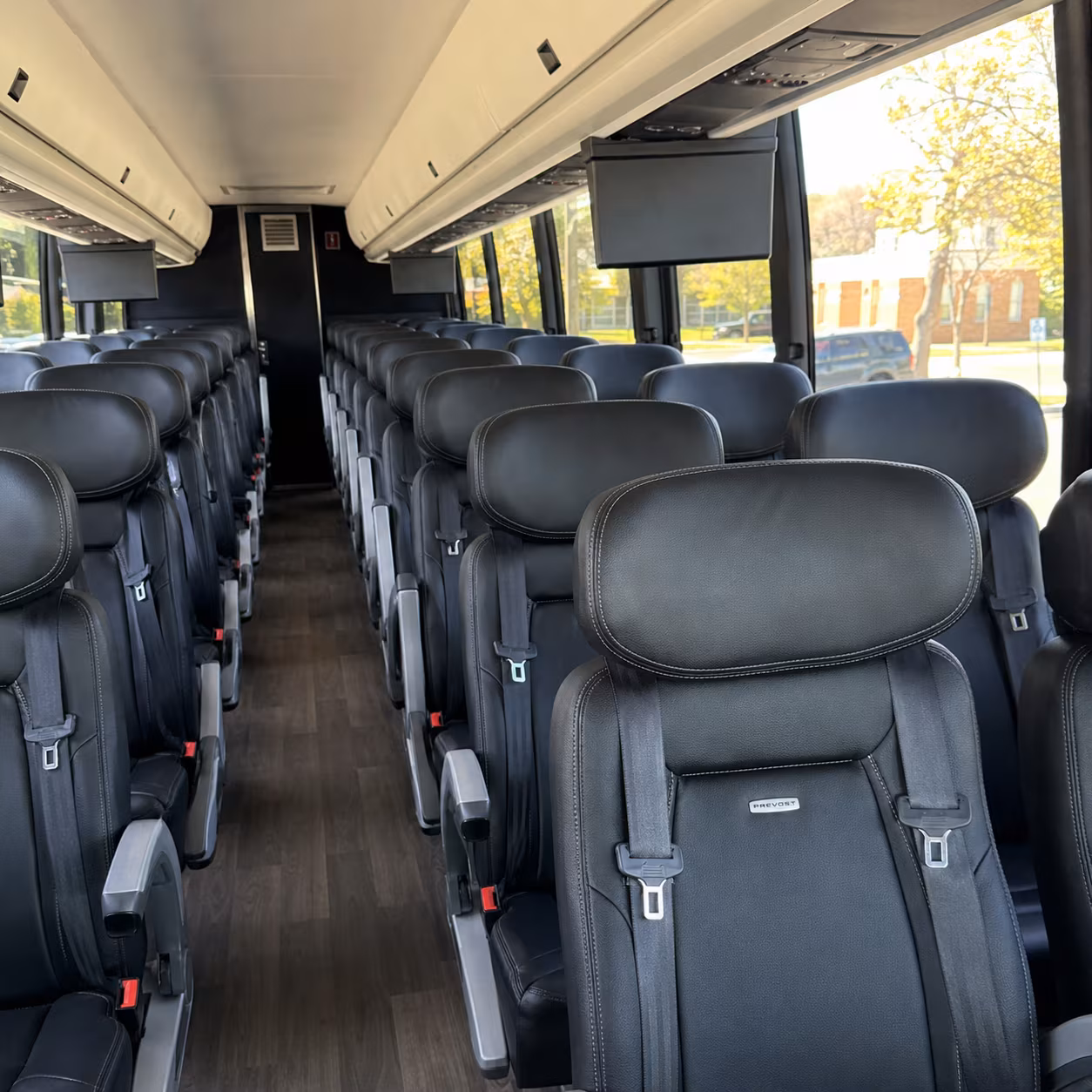 topeka 45 passenger charter bus inside