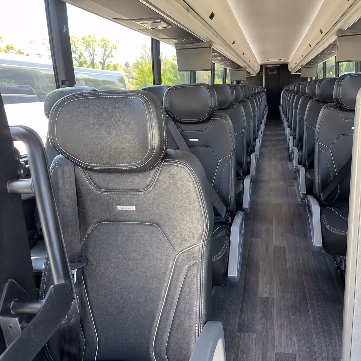 topeka 47 passenger charter bus interior