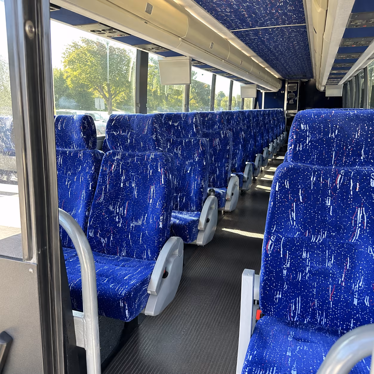 topeka 50 passenger charter bus inside