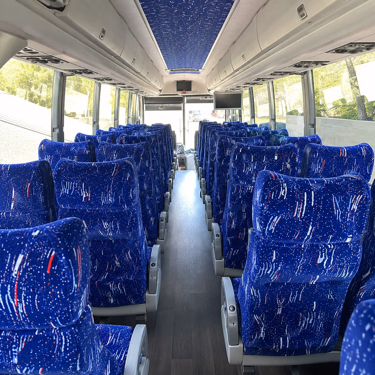 topeka 50 passenger charter bus interior