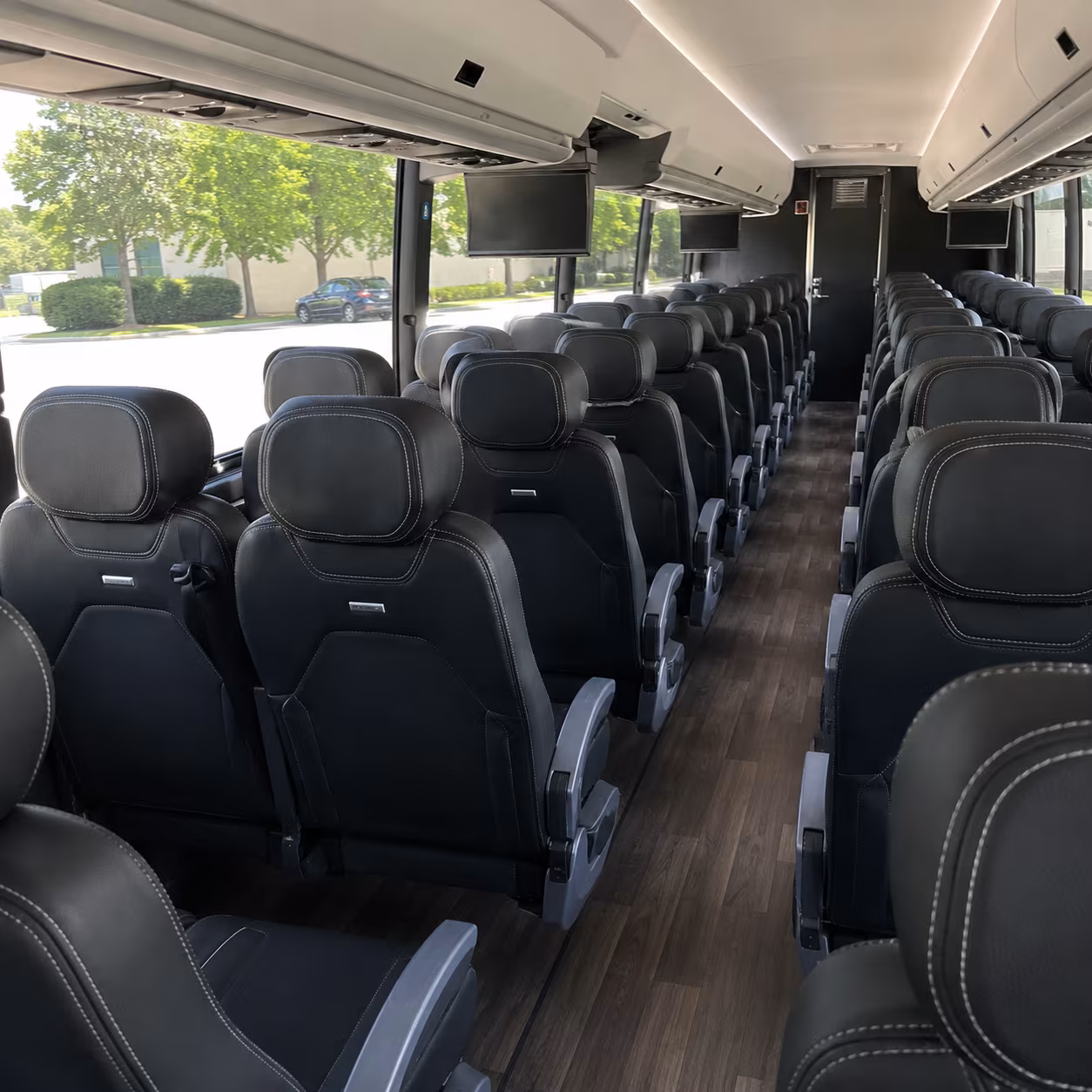 topeka 56 passenger charter bus interior